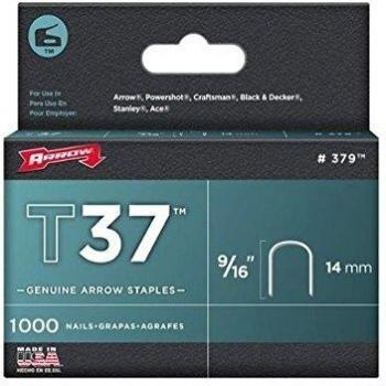 Arrow 379 T37 Staples, 9/16 Inch