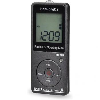 Compact FM/AM Radio with LCD Display and Lock Feature