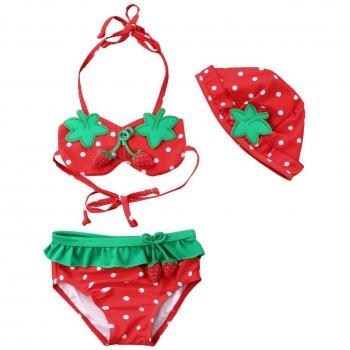 Baby Girls Summer Strawberry Tankini Swimsuit Set