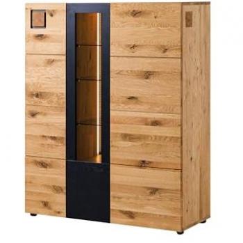 Buffet haut en bois de chêne sauvage 116x43,5x143 huilé-verni Kitzbühel 107