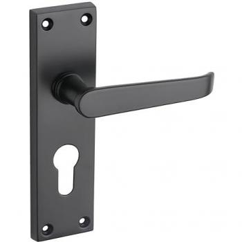 Designer Matte Black Victorian Straight Lever Door Handles