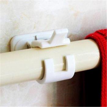White 4pc Adhesive Curtain Hanging Clips