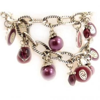 Salome Serenity: Pink Purple Violet Designer Bracelet by Lily