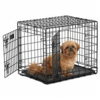 Midwest Ultima Pro Small Dog Crate, 26 L x 19 W x 21 H, Double Door, Black