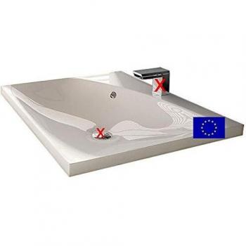 Eckformiertes Einbau-Waschbecken 60x50 cm – Premium-Mineralguss