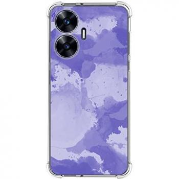 Funda Antigolpes Silicona Transparente Acuarela 01 Realme C55