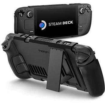 Spigen ArmorCase Steam Deck Stand & Shock Absorber – Black (LCD 2022 / OLED 2023)