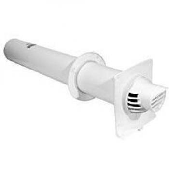 Terminal horizontal rolux condensation diamètre 60-100mm longueur 800mm excentrique blanc