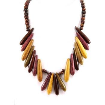 Collar Amazonía Les Trésors De Lily E4923 con acabado marrón