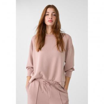 Stradivarius Medium Soft-Touch Sweatshirt in Nude Pink