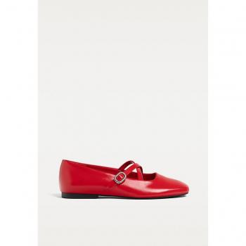 Balettino Rosso Stradivarius a Fascette Crociformi 38