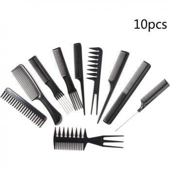 Ensemble de coiffure 10 pièces brosses et peignes