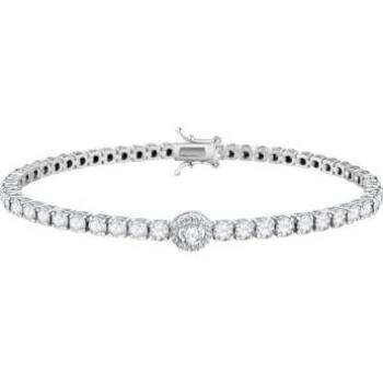 Recyceltes 925er Silber Armband mit Zirkonia von Valeria