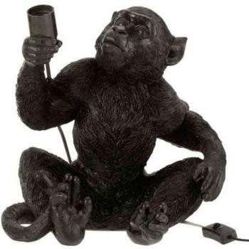 Singe Chic Résine Noire 33 cm