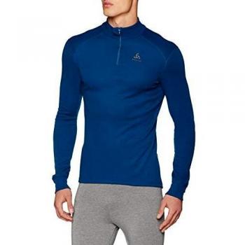 Odlo L/S Turtle Neck 1/2 Zip Active Ori Camiseta, Hombre, Azul (Poseidon), S