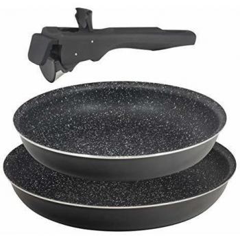 Set de Sartenes de Aluminio Prensado Click & Cook | 24 cm y 28 cm | Apta para Inducción