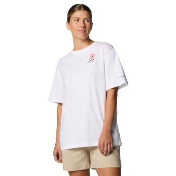 Columbia Rolling Bend Grafica Oversize Bianca