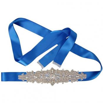 Floral Crystal Wedding Sash for Brides