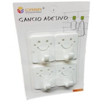 Traesio Ganchos 4‑Pack Adhesivo para Hogar y Cocina