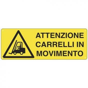 Cartello per la sicurezza dei carrelli – 35x12,5 cm