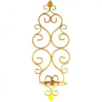 Metallic Wall-Mounted Candle Holder