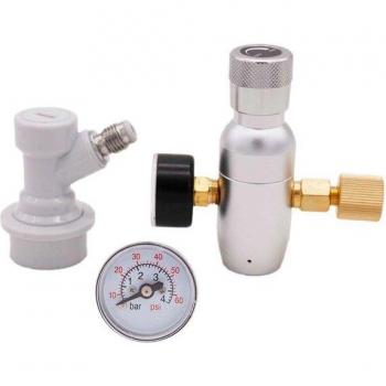Homebrew CO2 Regulator with Ball Lock Gas Disconnect 60/150 psi