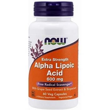 Now Foods Alpha Lipoic Acid 600 mg, 60 Cápsulas