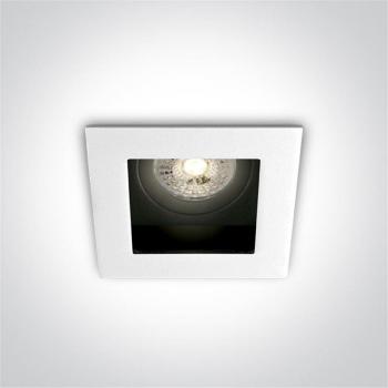 Lámpara Empotrable y Orientable ONE LIGHT 51105TA/W Blanco con Reflector Negro IP20