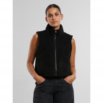 Gilet urbanico Urban Classics Sherpa nera, 5XL