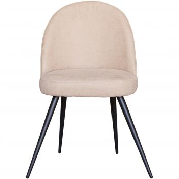 Juego de 2 sillas de comedor con respaldo curvo beige