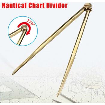 168mm Marine Dividing Tool Solid Brass Compass