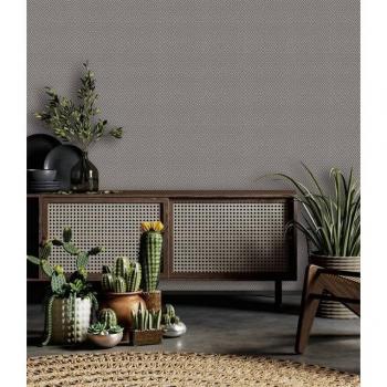 Flora Collection Brown Diamond Matte Finish Wallpaper