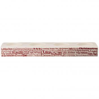 Adventskerzenhalter Hutschenreuther in Rot – Norwegisches Design Merry Christmas