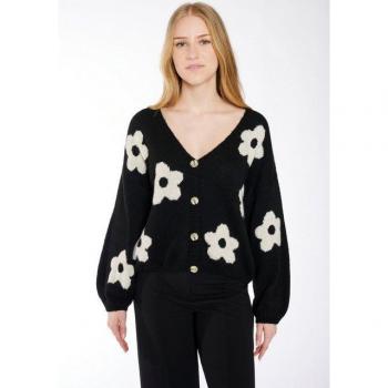 HaILY’S V-Ausschnitt Strickjacke »LS A CD Fl44ower«