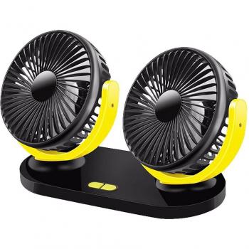 WUPP 9710 Car‑Cooling Fan – 12 V & 24 V, doppelt Kopf, oszillierende Belüftung