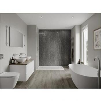 Multipanel Linda Barker Bathroom Wall Panel Hydrolock 2400 x 598mm Graphite Elements