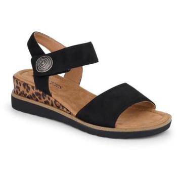 VelvetWalk™ Quick‑Fasten Sandals – Black Edition