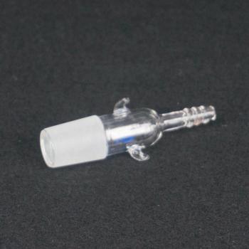 Adaptador de laboratorio de vidrio 24/29, conexión de manguera de 9mm para gas inerte