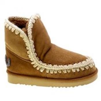 Mou Schneeschuhe Eskimo 18 Glitter‑Logo in Cognac