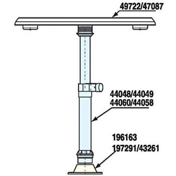Table en polyéthylène rectangulaire 50 x 70 x 3 cm, blanche