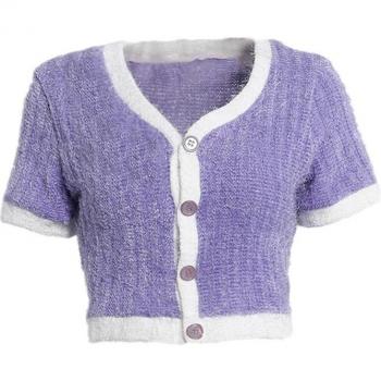 Women’s Sexy Single-Breasted V-Neck Dance Shirt GogO DT2570