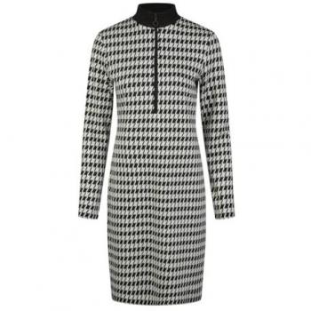 MARC AUREL Druckkleid Hahnentrittmuster black varied