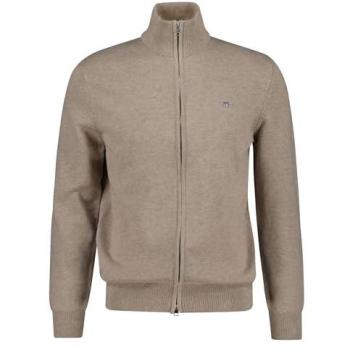 Gant Cardigan mit Rippbündchen in Beige