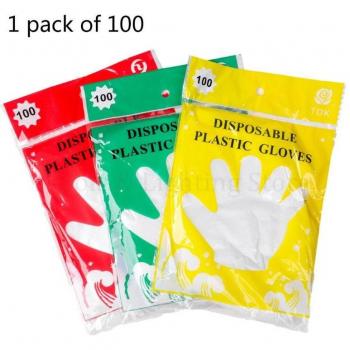 100 Pcs Disposable PE Gloves for Catering