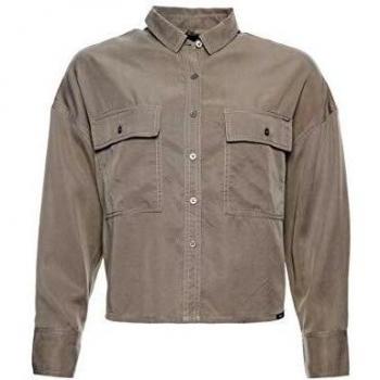 Superdry Camisa Larga Mujer con Ajuste Elástico 38