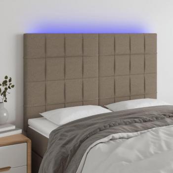 Testiera a LED Tortora 144x5x118/128 cm