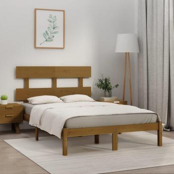 Honey Brown Bed Frame 200x200 cm Solid Wood vidaXL