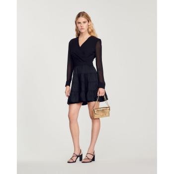 Mini Black Woven Dress by Sandro – Size 34