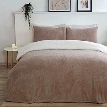 Smart Living Luxe Dual‑Sided Fleece Duvet Cover + Pillowcase – Cream