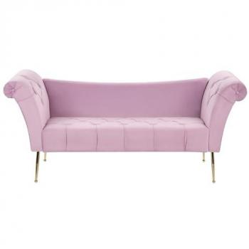 Chaise Longue Rembourrée Violet Clair Nantilly